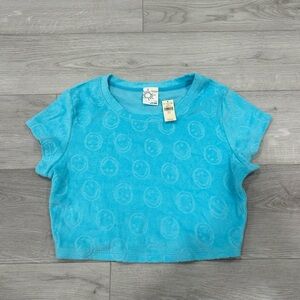 Women’s Blue Smiley Face Shirt